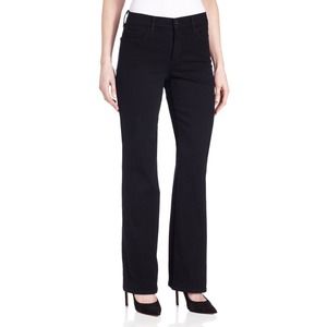 NYDJ Women's Petite Size Barbara Bootcut Jeans 12 Petite Black